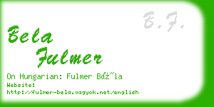 bela fulmer business card